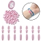 Plastic Breakaway Clasps, with Nylon Thread, Pearl Pink, 24x9mm, Hole: 2.5mm