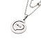 Stainless Steel Pendants Necklaces, Cable Chain Necklaces, Heart, 17.40 inch(44.2cm) Pendant: 20x16mm