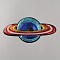 Computerized Embroidery Cloth Self Adhesive Patches, Stick On Patch, Costume Accessories, Appliques, Planet, 11.7x23.7x0.1cm