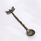 Alloy Coffee Tea Spoon, Dragonfly, Antique Bronze, 105x4mm