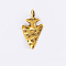 Tibetan Style Alloy Pendants, Fish, Antique Golden, 27x15x7mm, Hole: 4mm