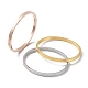 3 pièces 3 couleurs 304 ensemble de bracelets unis en acier inoxydable BJEW-F464-05-1