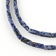 Cuboides mancha azul hebras de abalorios de piedras preciosas naturales G-R299-04-1