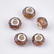 Perles européennes de Murano de sable d'or manuelles LPDL-T001-03G-1