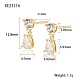 Cubic Zirconia Teardrop Dangle Stud Earrings SC9593-03-1