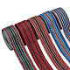 WADORN 5Pcs 5 Colors Bohemian Style Polyester Striped Ribbon OCOR-WR0001-07B-1