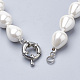 Synthetic Shell Pearl Beaded Necklaces NJEW-Q310-19A-3