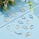 Nbeads 90Pcs 6 Style 304 Stainless Steel Leverback Earring Findings STAS-NB0001-60-5