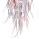 Red/tejido de alambre de hierro con adornos colgantes de plumas AJEW-B017-30-4