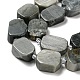 天然石のイーグルアイストーンビーズ連売り  シードビーズで  多面カット四角形  11.5~15x10~11x6~7mm  穴：1.2mm  約26個/連  15.79インチ（40.1cm） G-G072-B01-01-4