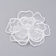 レース刺繍縫製繊維  DIYアクセサリー  花  ホワイト  91x95mm X-DIY-WH0033-20-2