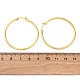 Латунь обруч серьги для женщин EJEW-I270-13B-G-5