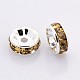 Brass Rhinestone Spacer Beads RB-A014-Z6mm-14S-NF-2