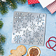BENECREAT Snowflake Stencil 15.6x15.6cm Tiny Winter Snowflakes Stainless Steel Painting Templates for Window DIY-WH0279-061-5