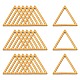 304ステンレススチール製フレームコネクター  三角形  ゴールドカラー  13.5x12x0.8mm STAS-S079-29B-1