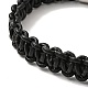 Bracelet cordon tressé cuir noir avec 304 fermoir aimanté acier inoxydable pour homme femme BJEW-C021-17-4