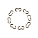 鉄のクイックリンクコネクター  チェーンパーツ  ナンバー3形の留め金  アンティークブロンズ  7.5~8x4x1~2mm IFIN-TA0001-06AB-1