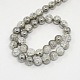 Chapelets de perles rondes de quartz craquelées semi-électrolytiques G-P060-8mm-04-2