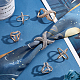 Chgcraft 6 шт. 6 стильных кристалла в форме бесконечности и x-образной формы и три кольца в форме шарфа со стразами пряжки кольца JEWB-CA0001-03-5