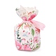 紙菓子箱  ジュエリーキャンディー結婚披露宴ギフト包装  リボン付き  六角形の花瓶  花柄  7.25x7.2x13.1cm CON-B005-11B-5