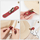 WADORN 12Pcs 12 Colors PU Leather Band Hat Clips FIND-WR0010-81-3