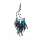 Iron Wire Woven Web/Net with Feather Pendant Decorations AJEW-B017-32-2
