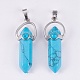 Natural & Synthetic Mixed Stone Double Terminated Pointed Pendants G-P373-B-2