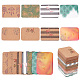DELORIGIN 8 Patterns Paper Earring Display Cards with Bubble & Fire & Woven Net CDIS-DR0001-13-1