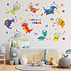 SUPERDANT Colorful Dinosaur Wall Decor Astronauts Wall Sticker with Planets Stars Removable Decals Peel and Stick I Need More Space DIY Wall Art Decor Decals Murals for Kid's Room DIY-WH0228-640-4