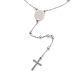 304 collane di perle del rosario in acciaio inossidabile per la religione X-STAS-B021-02P-3