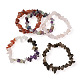 Fashewelry 5 Stück 5 Stil natürliche gemischte Steinsplitter-Perlen Stretch-Armbänder für Frauen BJEW-FW0001-03-2