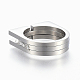 304 in acciaio inox larga banda anelli RJEW-E153-08P-3