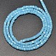 Faceted Cube Imitation Jade Glass Beads Strands EGLA-J133-A01-2