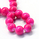 Baking Painted Glass Round Bead Strands DGLA-Q020-8mm-19-2