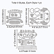 3個3スタイル炭素鋼カッティングダイステンシル  DIYスクラップブッキング用  フォトアルバム  装飾的なエンボス紙カード  ステンレス鋼色  結婚式をテーマにした模様  9.7~11.1x8.6~11.7x0.08cm  1個/スタイル DIY-WH0309-651-6