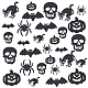 Olycraft 60 шт. 10 стиля Хэллоуин висячие фетровые украшения черная летучая мышь/паук/кошка/череп/тыква фетровые украшения Хэллоуин фетр настенные украшения для Хэллоуина украшения для вечеринки AJEW-OC0004-24-1