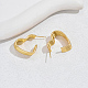 Brass Heart Stud Earrings XG2436-3