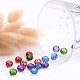 Faceted Spray Painted Transparent Glass Beads X-DGLA-R029-10mm-M-3