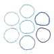 Ensemble de bracelets extensibles en perles de verre 7pcs 7 styles BJEW-JB09575-3