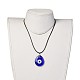 Ожерелья подвески в виде слезы лэмпворк сглаз NJEW-JN02322-6