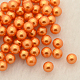 No Hole ABS Plastic Imitation Pearl Round Beads MACR-F033-6mm-04-1