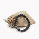 Natural Lava Rock Beads Stretch Bracelets BJEW-JB03850-03-3