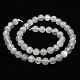 Natürlichen weißen Mondstein Perlen Stränge G-J373-13-8mm-2