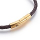 Braided Leather Cord Bracelet Making MAK-L018-02A-M-3