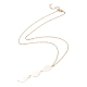 Natürliche Tulpenanhänger-Halskette mit 304 Edelstahlkette für Frauen NJEW-C016-03G-3