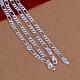 Популярный серебряный латунь Figaro ожерелья цепи для мужчин NJEW-BB12714-16-3
