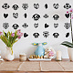 Superdant yeux stickers muraux gemme magique stickers muraux bricolage art pvc sticker mural pour femmes chambre filles salle de bain salon de beauté et réfrigérateur placard décoration murale DIY-WH0377-120-3