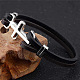 Cowhide Leather Cord Bracelets BJEW-N0008-123-4