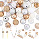 Ph pandahall 50 pièce de perles bubblegum dorées de 20 mm MACR-PH0001-51D-1