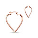 SHEGRACE Stunning Heart 18K Gold Plated Tin Alloy Hoop Earrings JE138A-1
